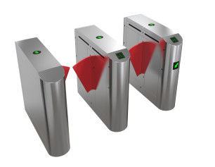 Exhibition Flap Barrier Turnstile Anti Interference With Alarm Function