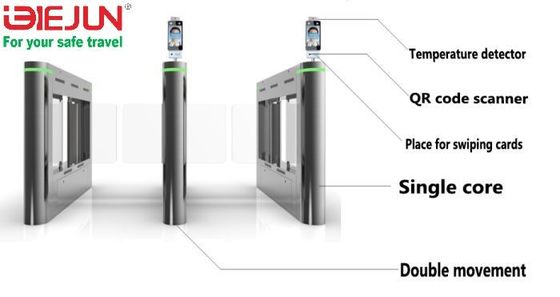 High Safety Facial Recognition Gates Digital Turnstile With Remote Control