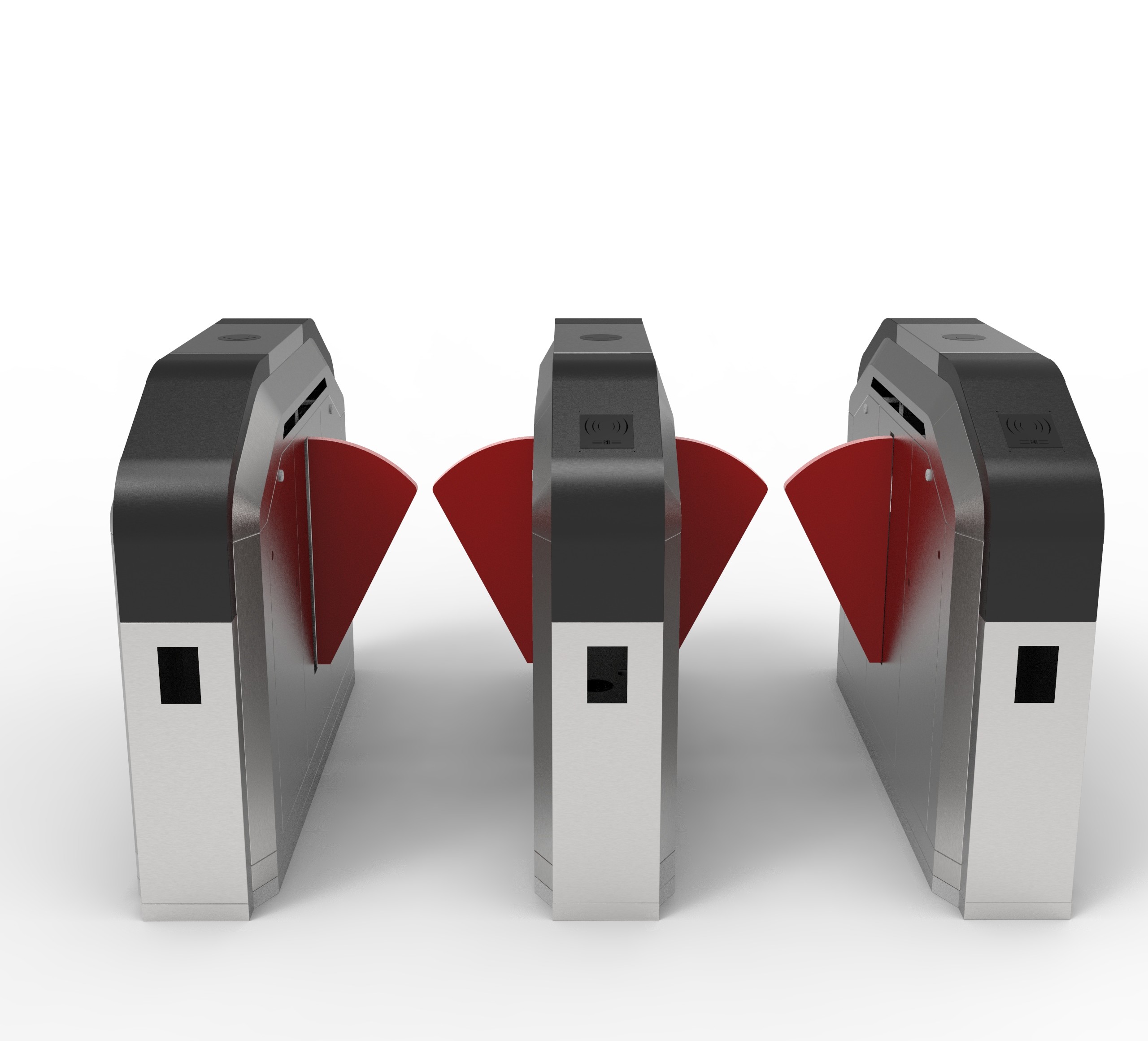 Library Flap Barrier Gate Turnstile 220AC Brushless Motor Entrance Gate ...