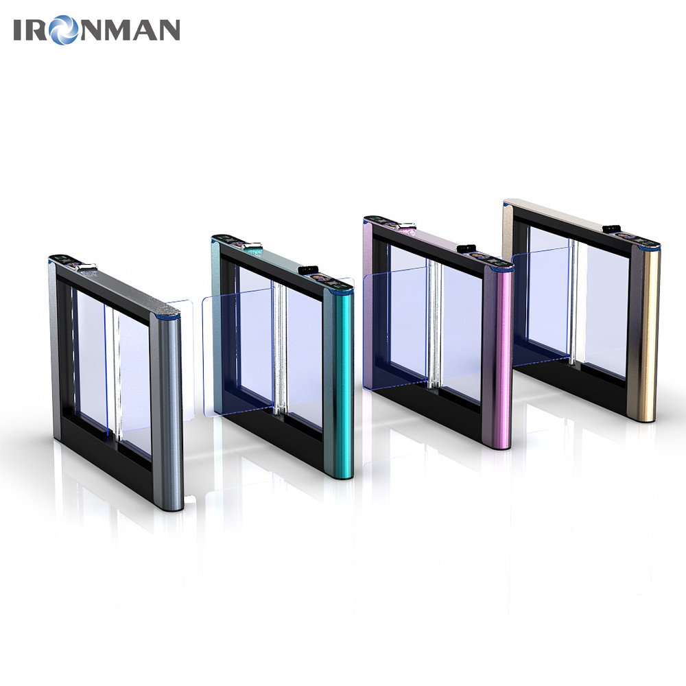 SPCC Embedded Face Recognition Pedestrian Turnstile Gates Aluminum Alloy Materia