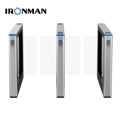 Waist High Swing Gate Turnstiles Entrance For Galvanized Steel Sheet Laser Logo For Public Toilets Gyms