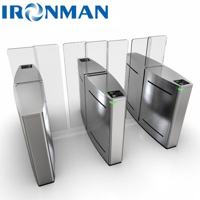 304 Stainless Steel Sliding Gate Turnstile With RS232/RS485 Dry Contact Input Interface