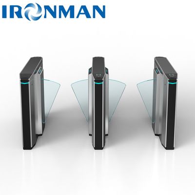 Biometric Flap Barrier Handicap Turnstile Entry Systems For High End Place